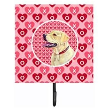 Jensendistributionservices 4.25 x 7 in. Labrador Valentines Love and Hearts Leash Or Key Holder MI1709175